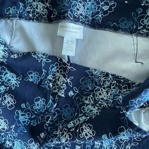 Chico's Dark Blue Floral Pants